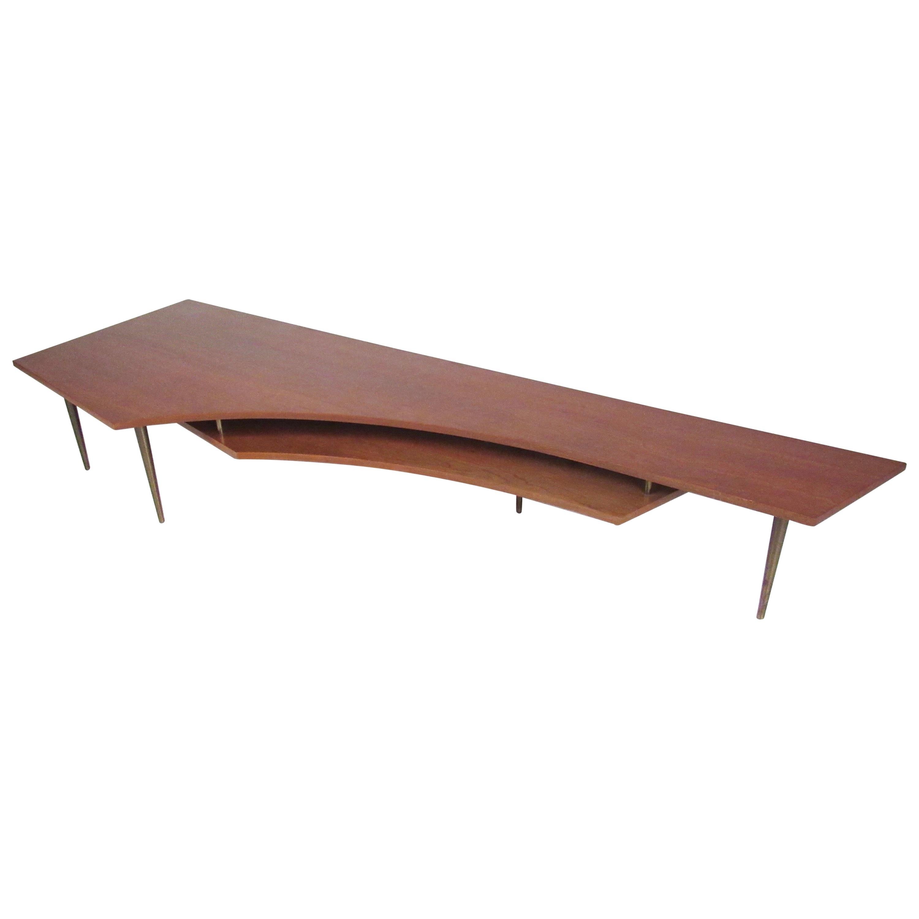 Mid Century Modern Stainless Steel Coffee Table at 1stDibs