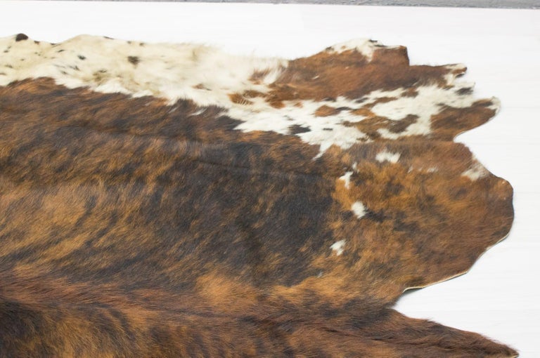 Large MidCentury Modern Cowhide Rug, 1960s Brazil For Sale at 1stdibs