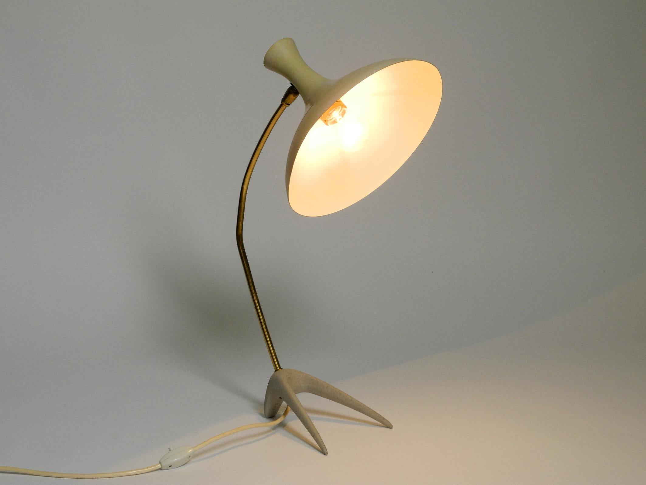 German Large Mid Century Modern crow's foot table lamp by Karl Heinz Kinsky for Cosack For Sale