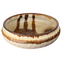 Large Mid-Century Modern Danish Studio Pottery Bowl Aksel Larsen Axella 1960s Large Mid-Century Modern Danish Studio Pottery Bowl Aksel Larsen Axella 1960s