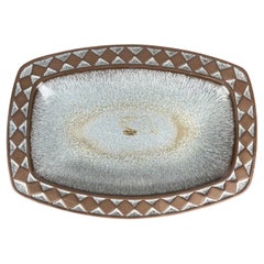 Large Mid-Century Modern Danish Studio Pottery Bowl from Frank Keramik, 1960s