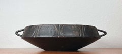 Gran cuenco de Studio Pottery danés de estilo moderno de mediados de siglo, de Lund Keramik, década de 1960