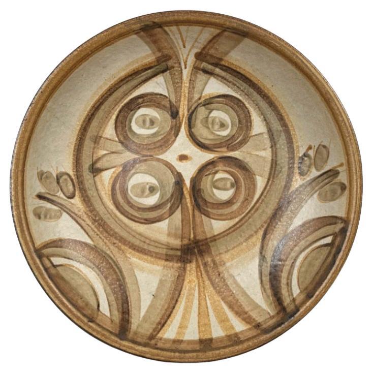 Gran cuenco danés moderno de mediados de siglo de Studio Pottery de Søholm, años 60