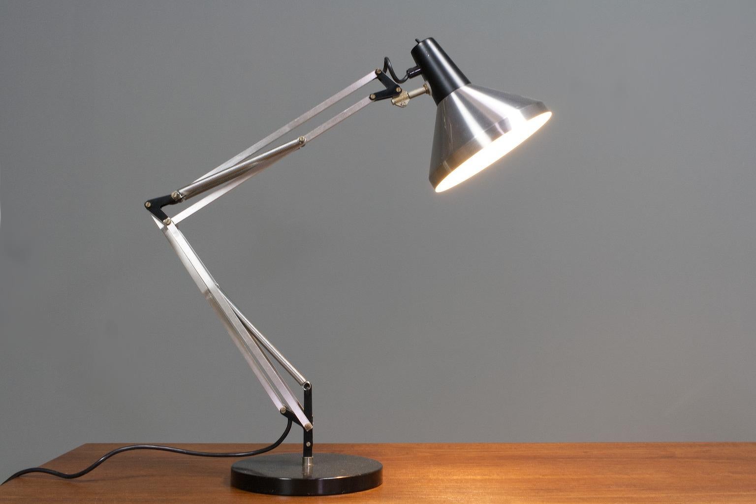 Dutch Large Mid-Century Modern Desk Light or Table Lamp in White by Hala 1967, T9