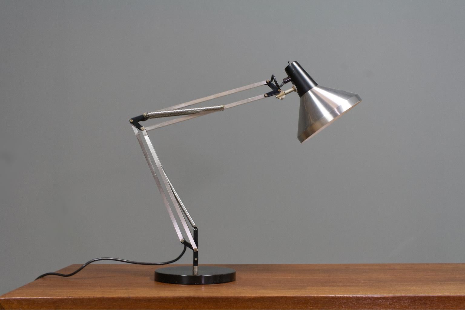 Mid-20th Century Large Mid-Century Modern Desk Light or Table Lamp in White by Hala 1967, T9