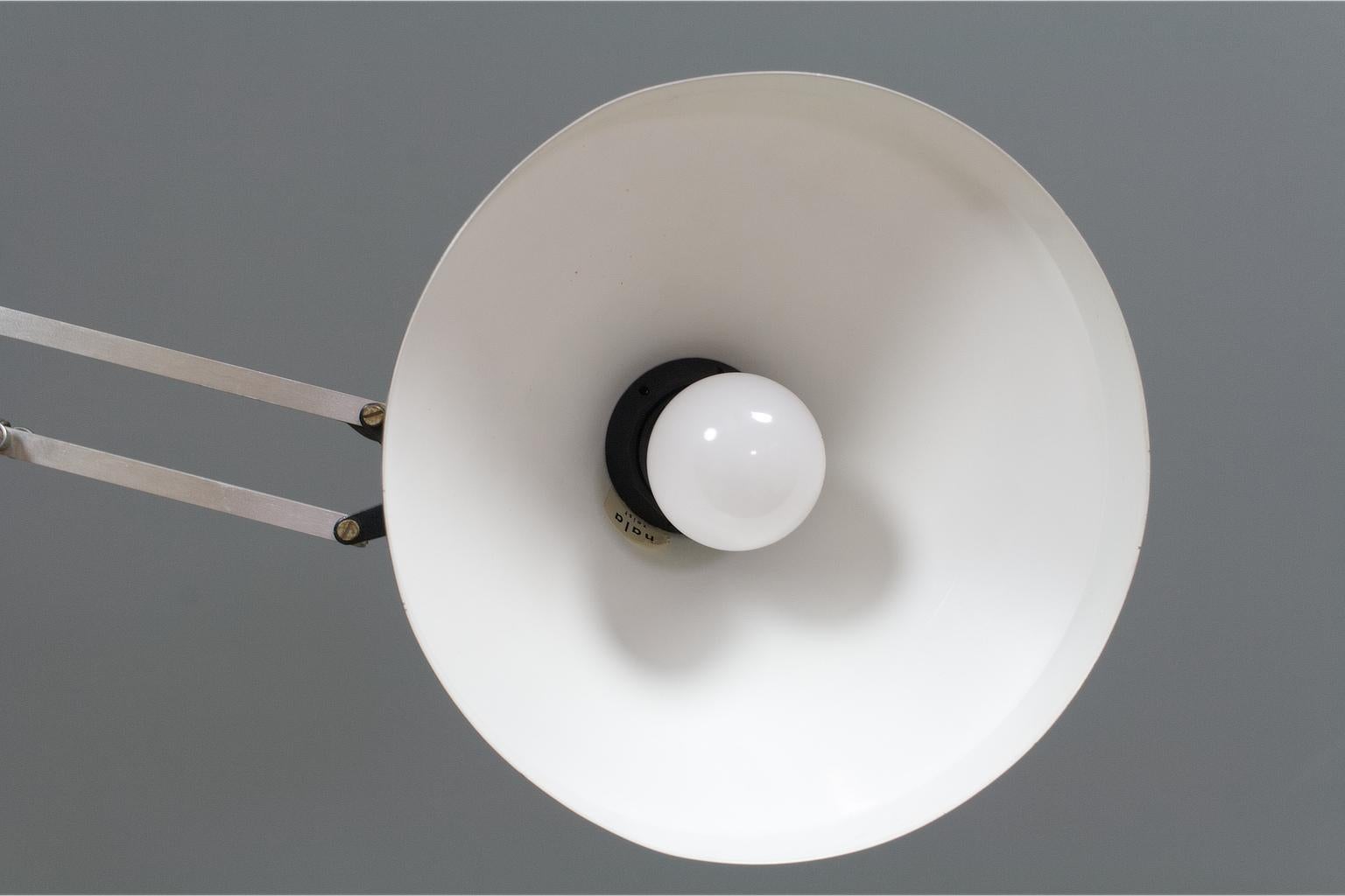 Large Mid-Century Modern Desk Light or Table Lamp in White by Hala 1967, T9 1