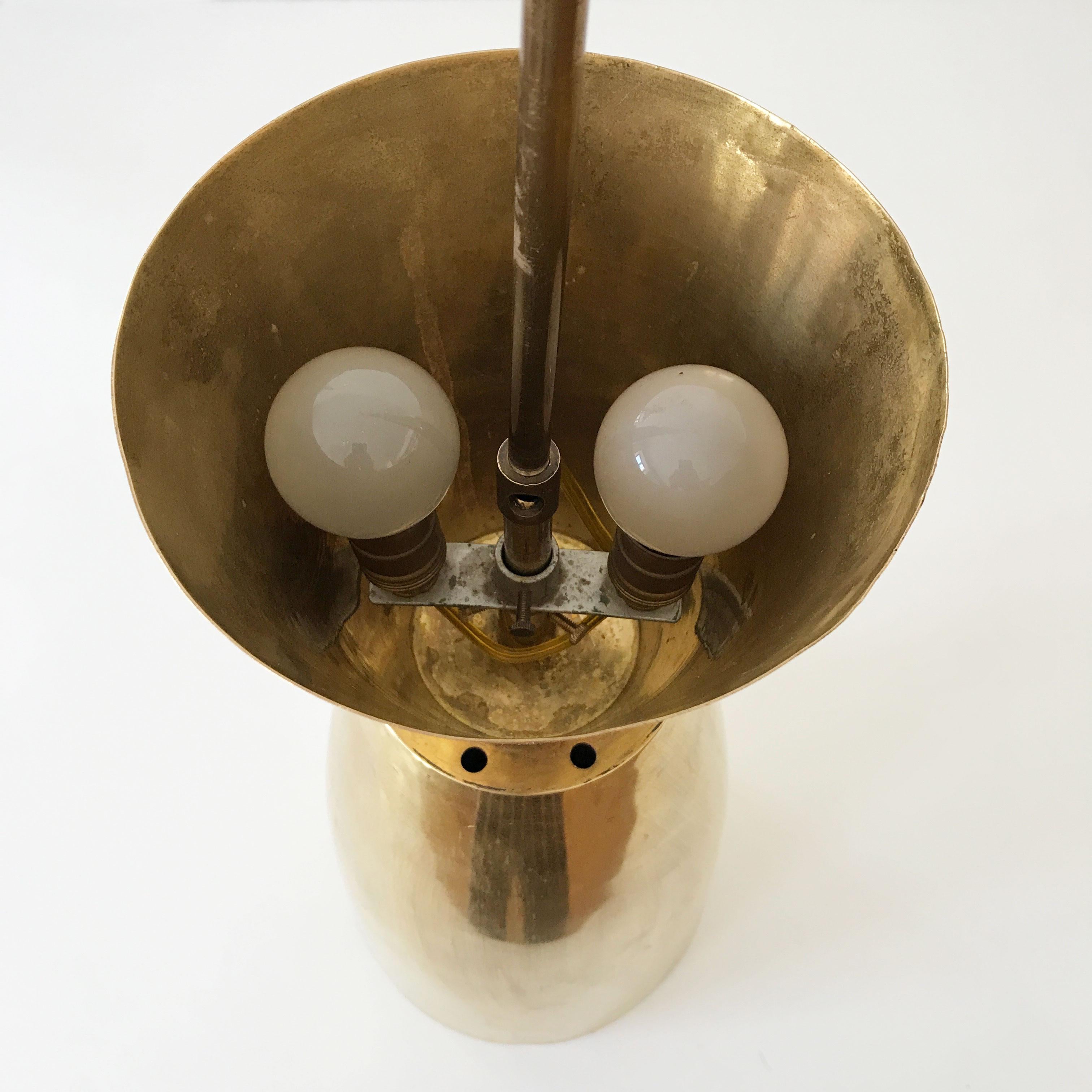 Large Mid-Century Modern Diabolo Brass Pendant Lamp, 1950s, Germany For Sale 8