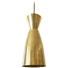 Large Mid-Century Modern Diabolo Brass Pendant Lamp, 1950s, Germany