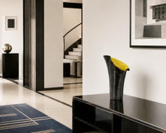 Grand vase « Corolle » de style « Mid-Century Modern » signé Elchinger, Soufflenheim, France, années 1950