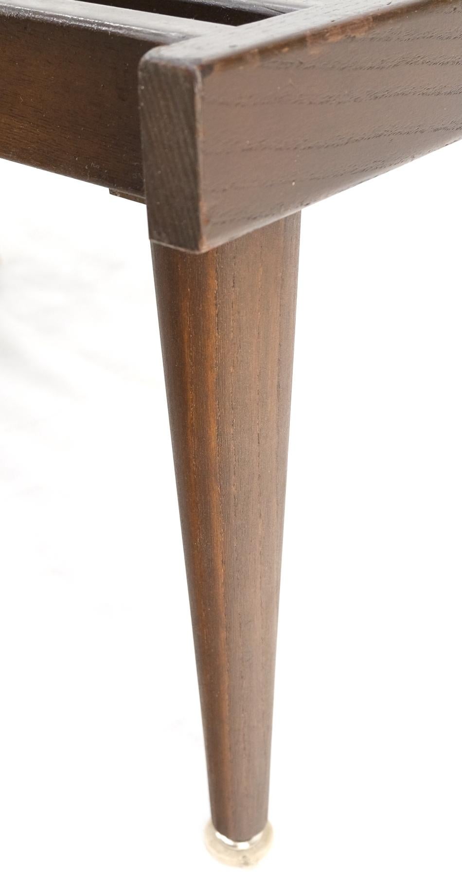 Large Mid-Century Modern Extending Slat Bench on Tapered Dowel Cone Legs In Good Condition In Rockaway, NJ