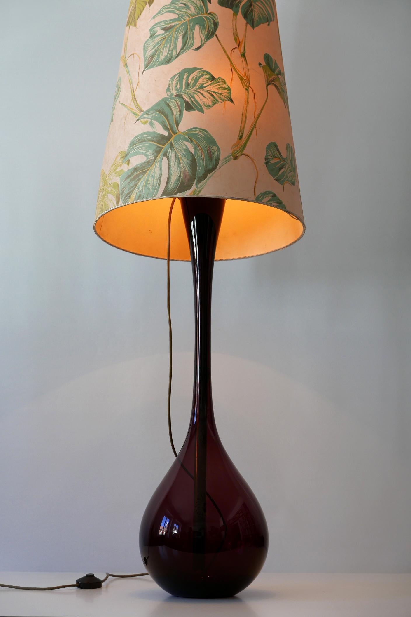 Large Mid-Century Modern Floor Lamp by Arthur Percy for Gullaskruf 1950s, Sweden For Sale 5