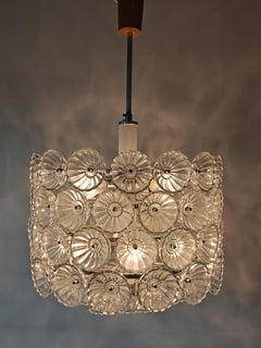 Large Mid Century Modern Floral Chandelier attr. to Emil Stejnar, Austria 1970s