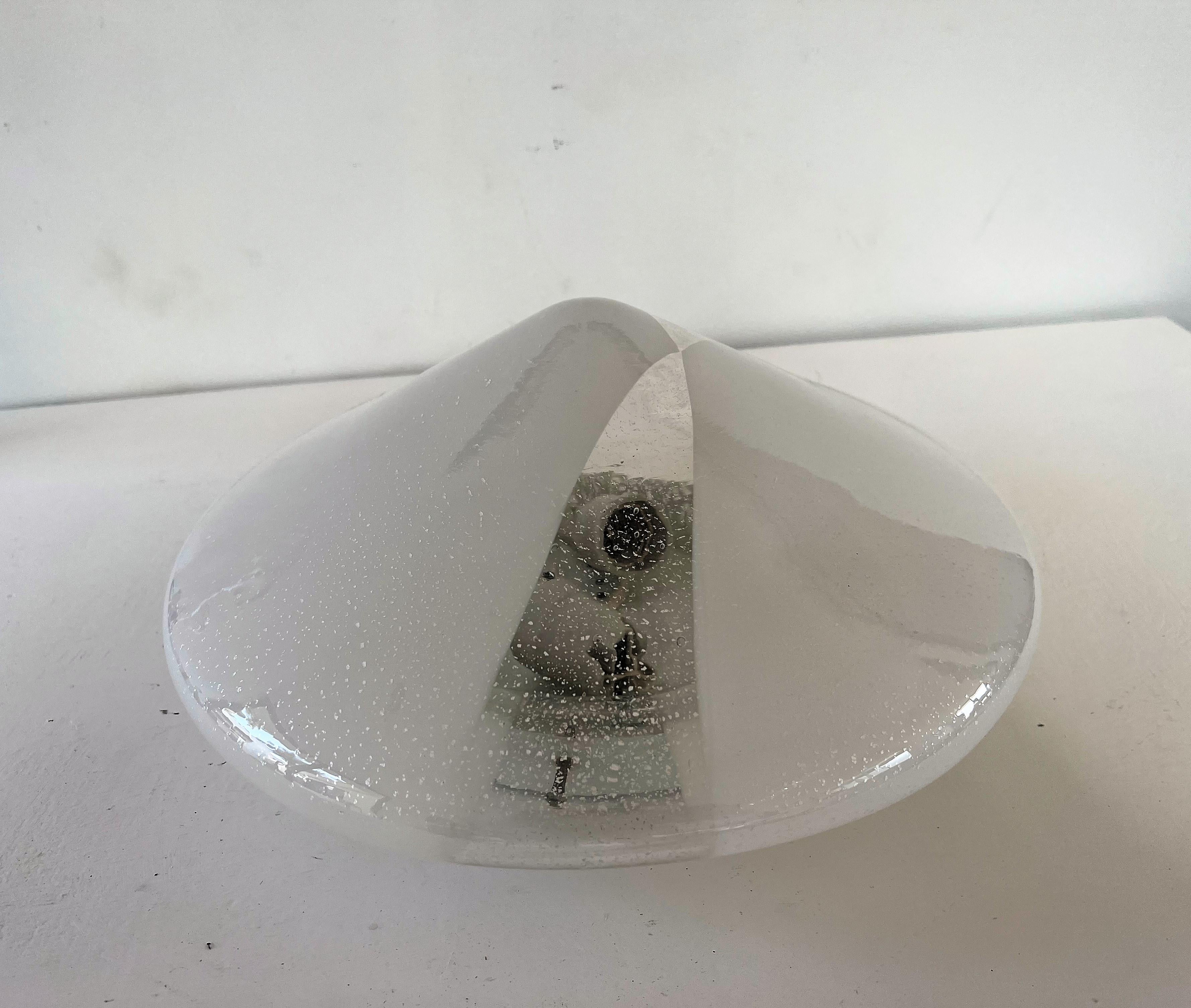 Gran empotrable o apliques modernos de mediados de siglo, cristal de Murano ca. 1970 en venta 6