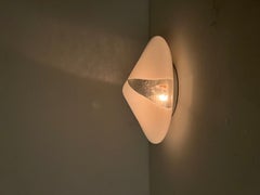 Large Mid-Century Modern Flush Mount or Sconces, Murano Glass, circa 1970