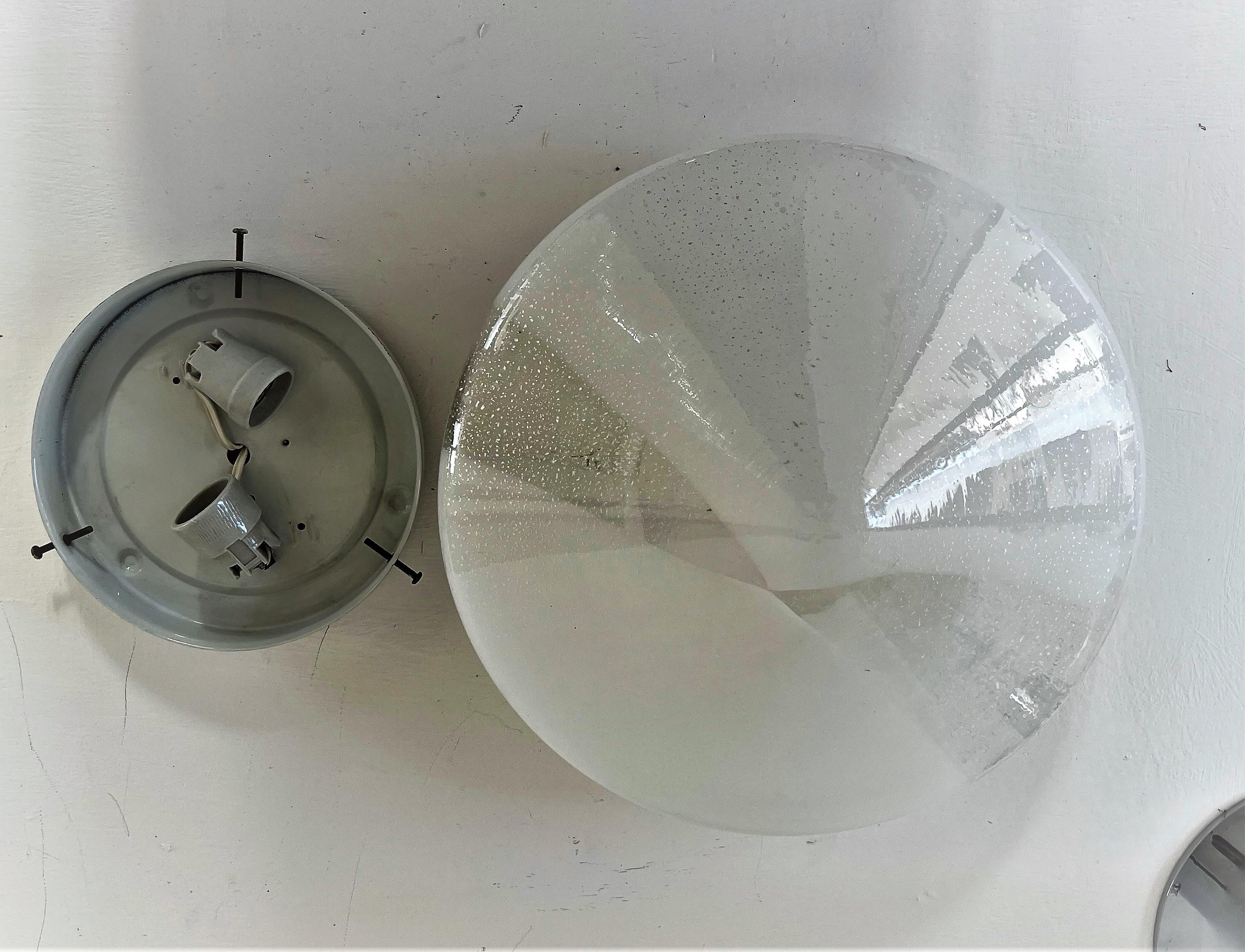 Gran empotrable o apliques modernos de mediados de siglo, cristal de Murano ca. 1970 en venta 13