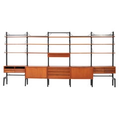 Large Mid-Century Modern Free Standing Wall Unit by Poul Cadovius for Cado