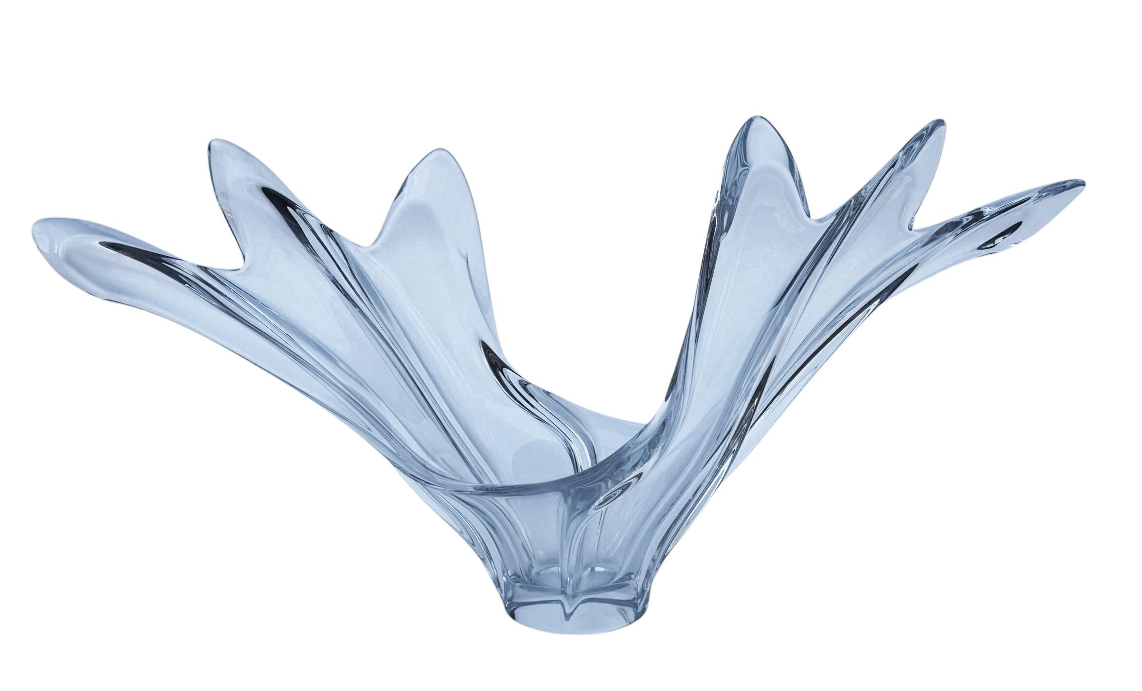 Blown glass bowl sculpture. Dramatic large piece.  Free USA shipping. 