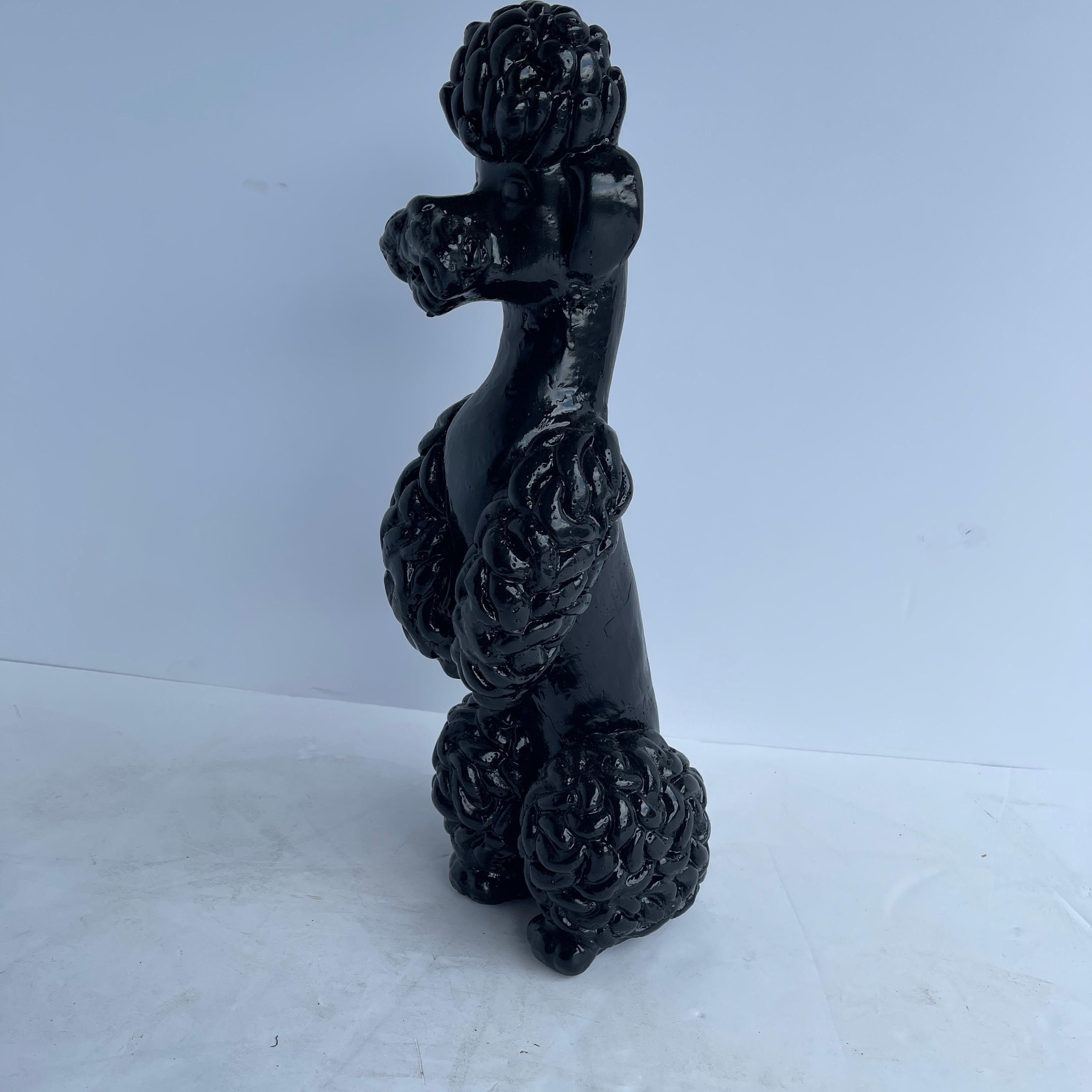 Large Mid-Century Modern Garden Poodle Statue 3