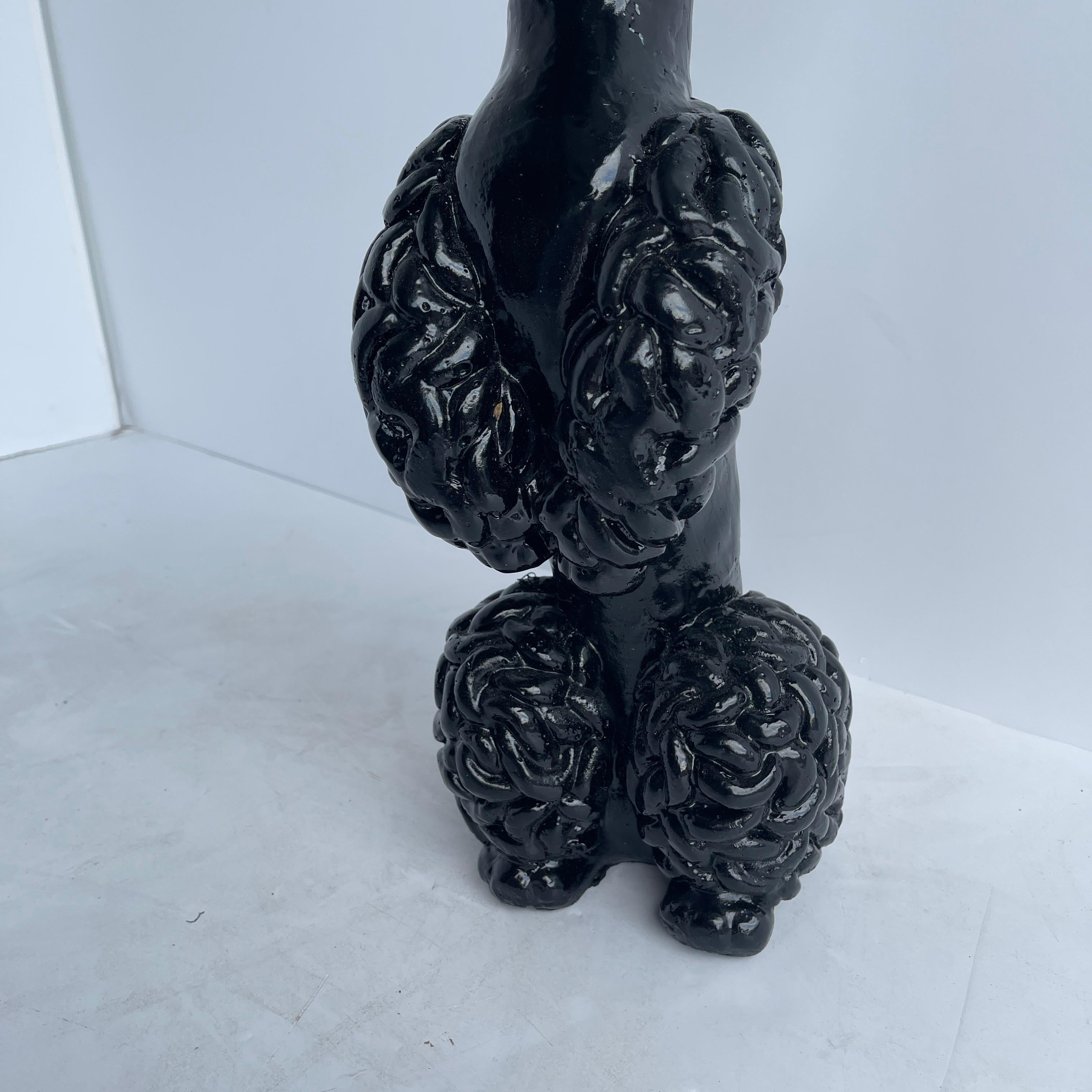 Large Mid-Century Modern Garden Poodle Statue 6