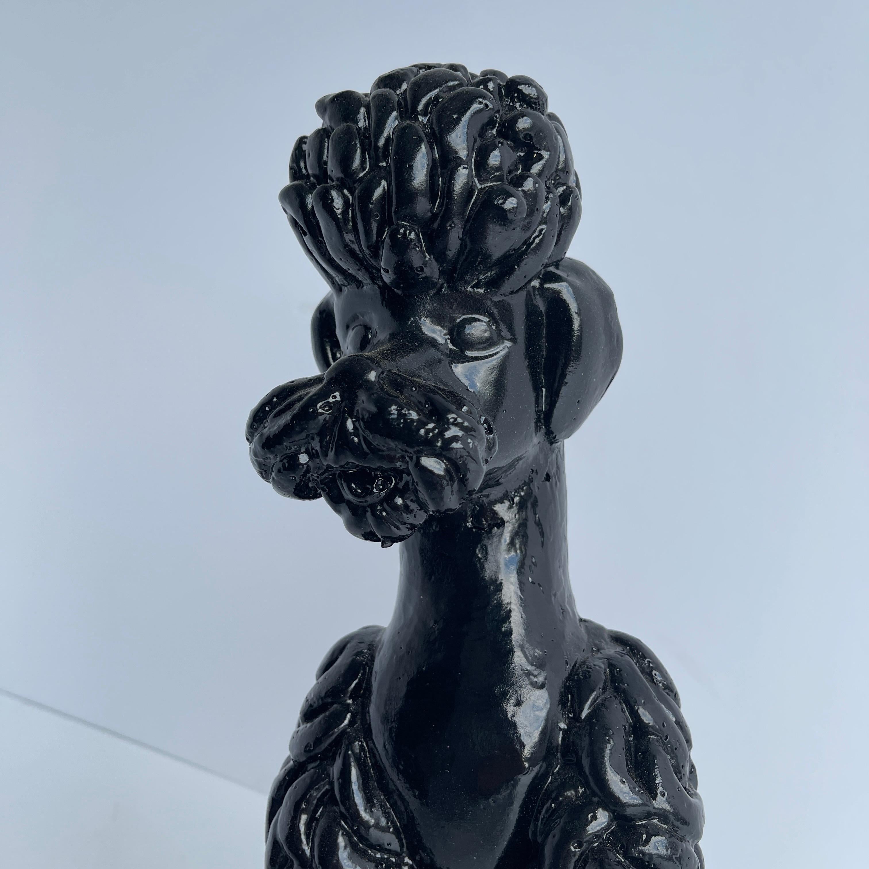 Large Mid-Century Modern Garden Poodle Statue In Good Condition In Haddonfield, NJ