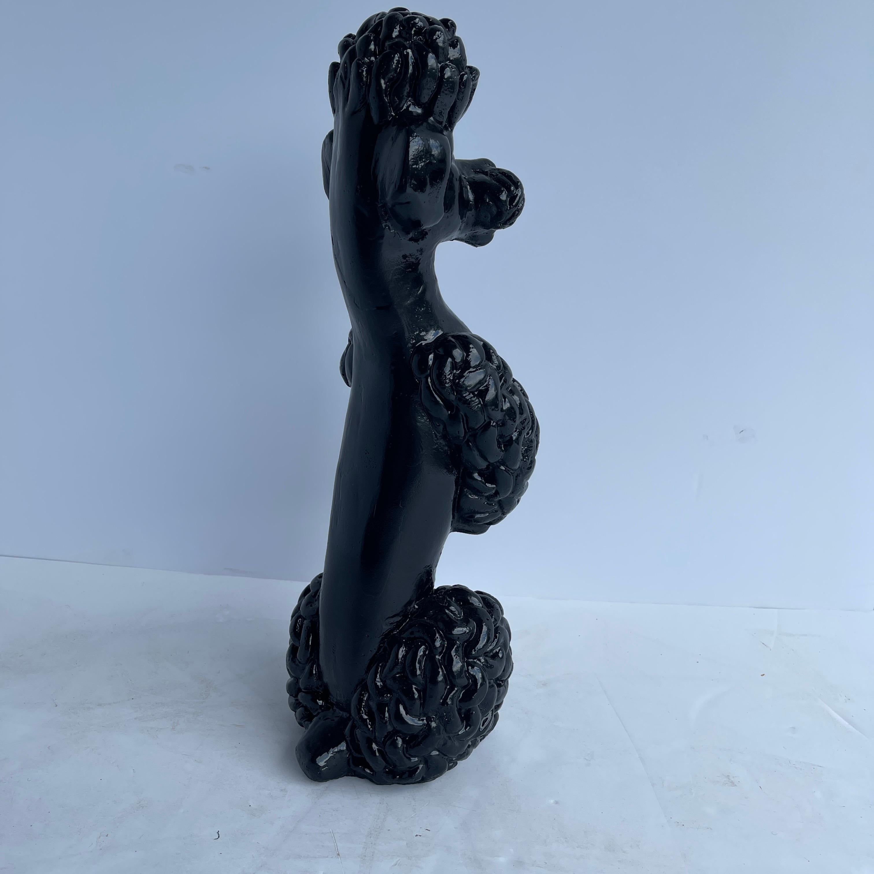 Mid-20th Century Large Mid-Century Modern Garden Poodle Statue
