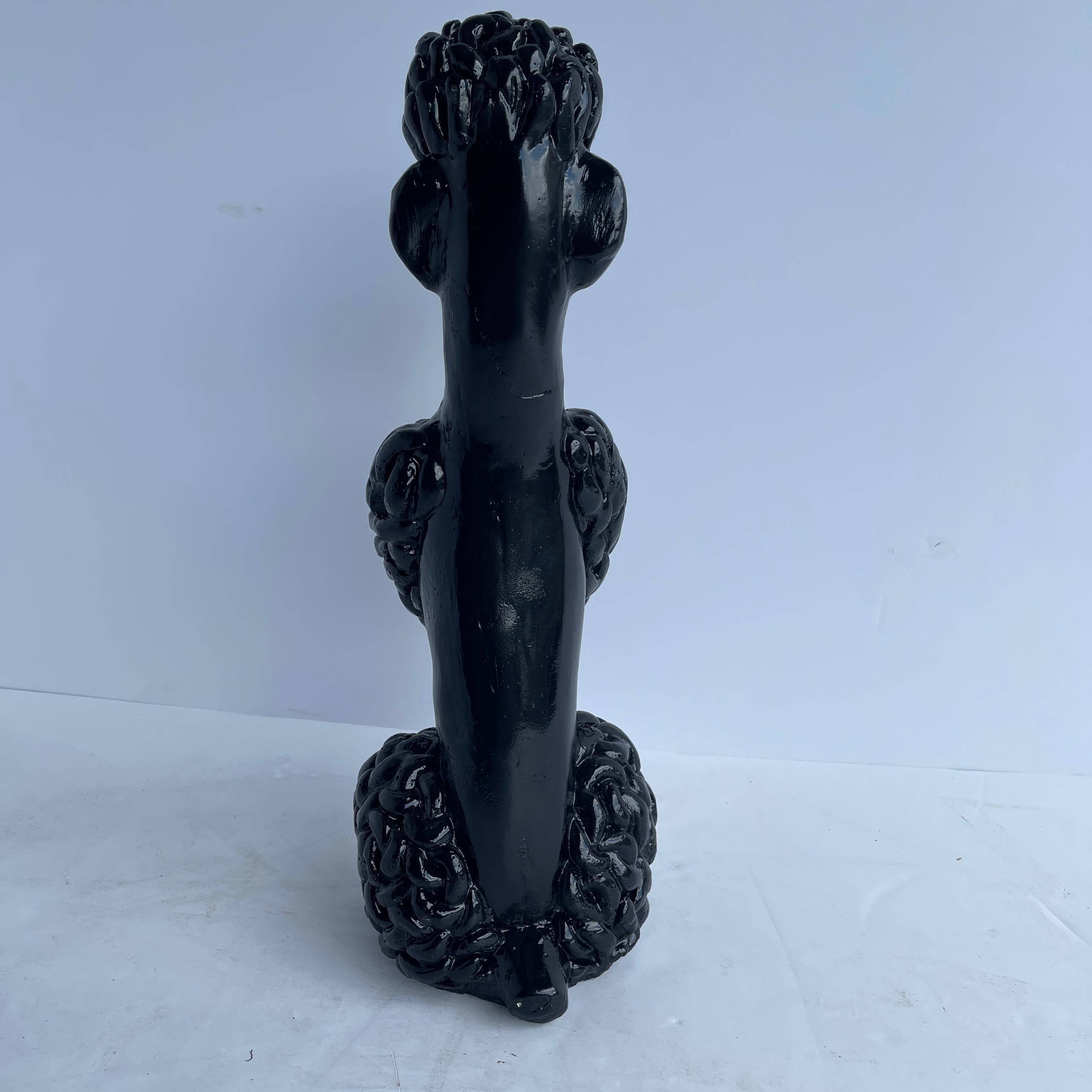 Concrete Large Mid-Century Modern Garden Poodle Statue
