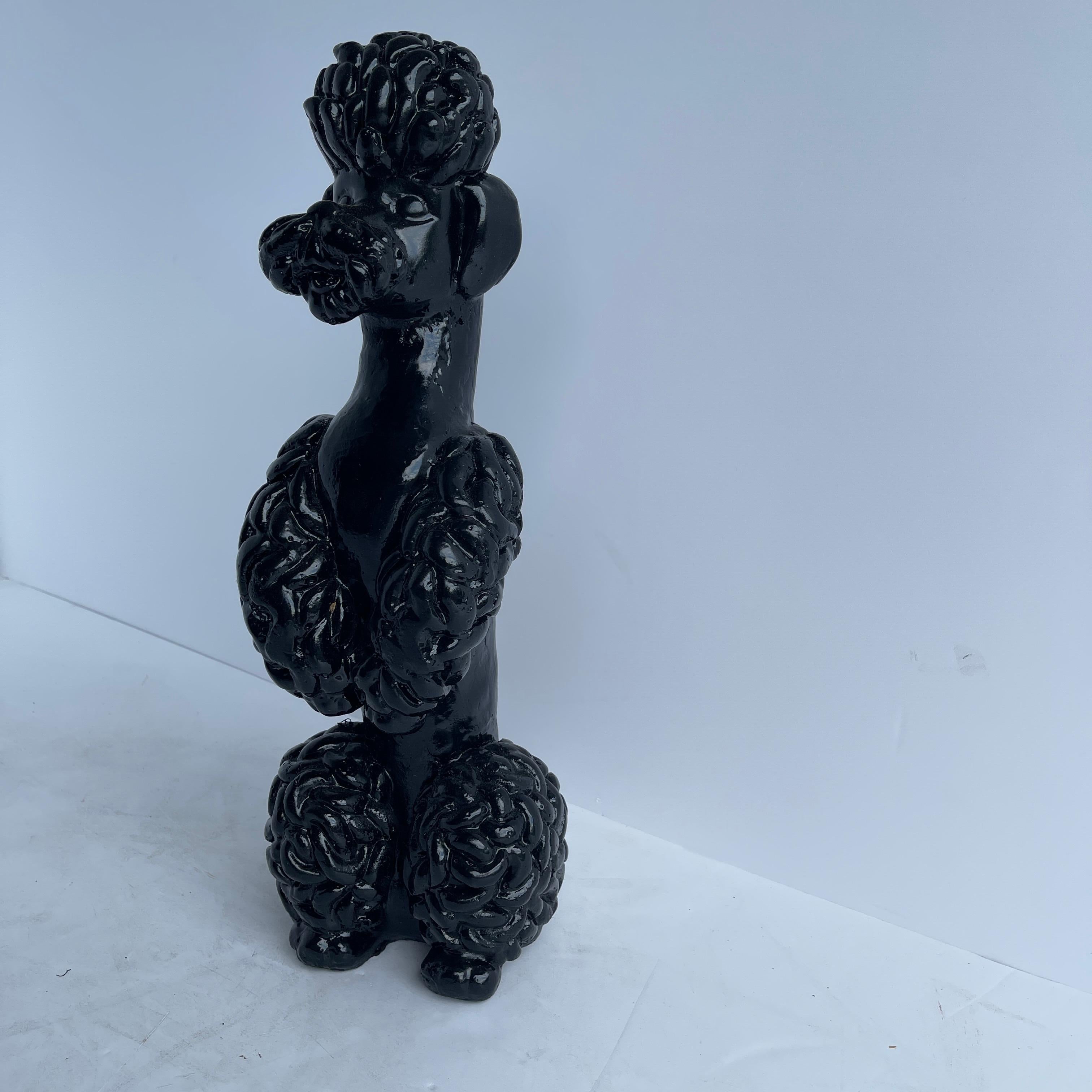Large Mid-Century Modern Garden Poodle Statue 1