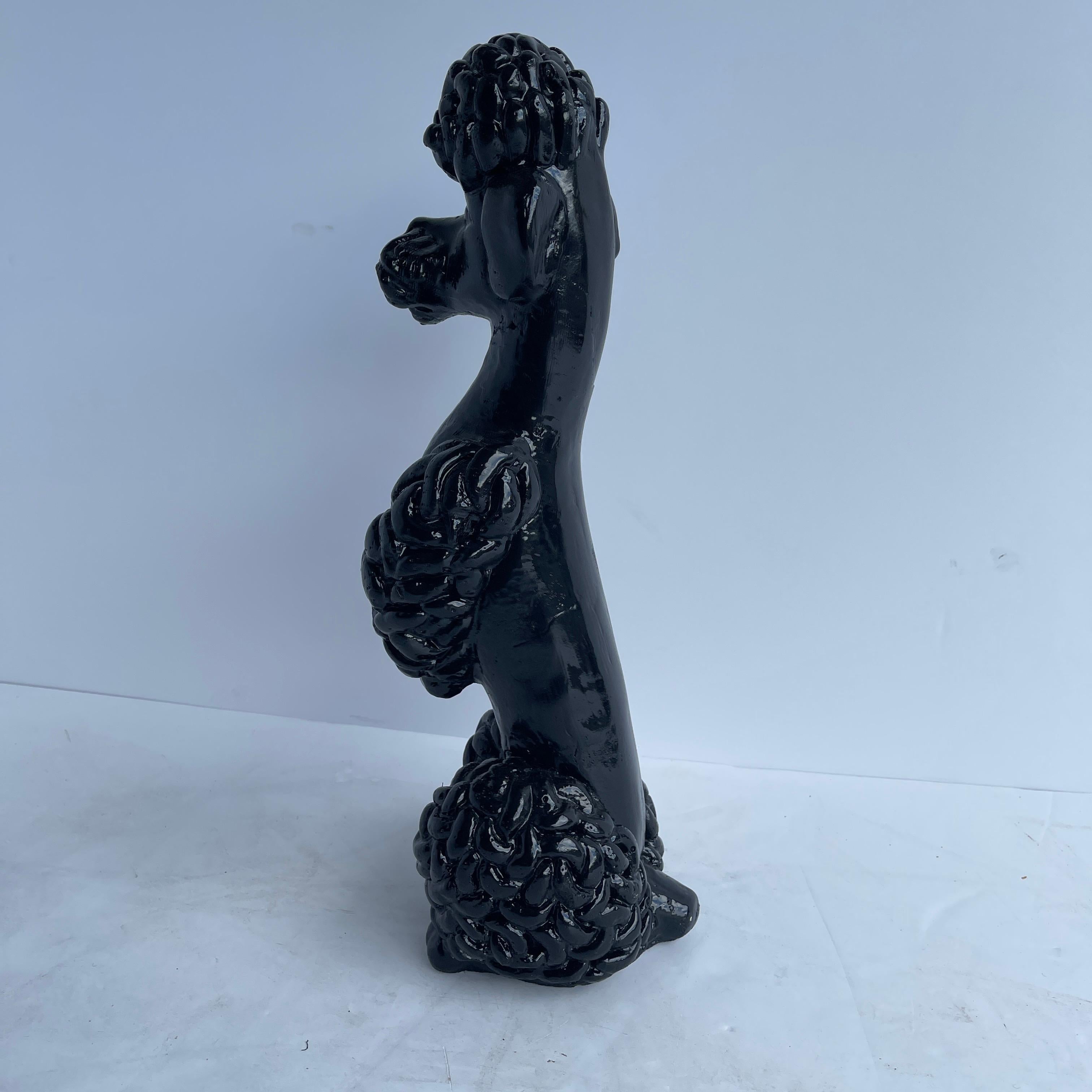 Large Mid-Century Modern Garden Poodle Statue 2