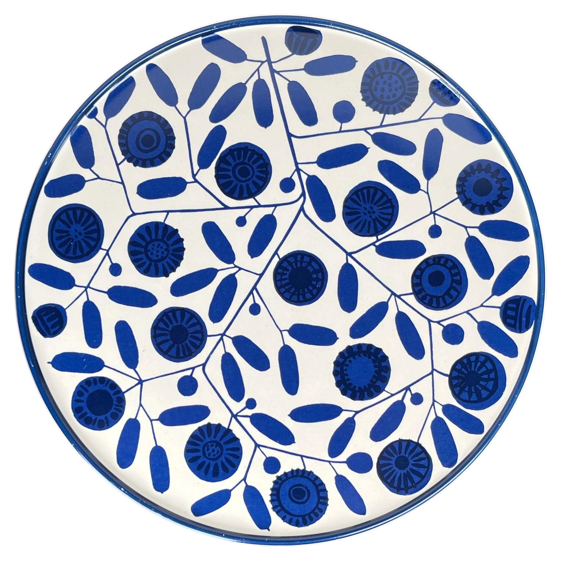 Large Mid-Century Modern German Ceramic Stockholm Series Plate Melitta, 1960s
