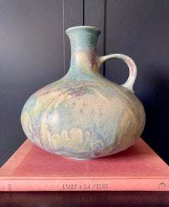 Large Mid-Century Modern German Fat Lava Vase by Ruscha Model 335