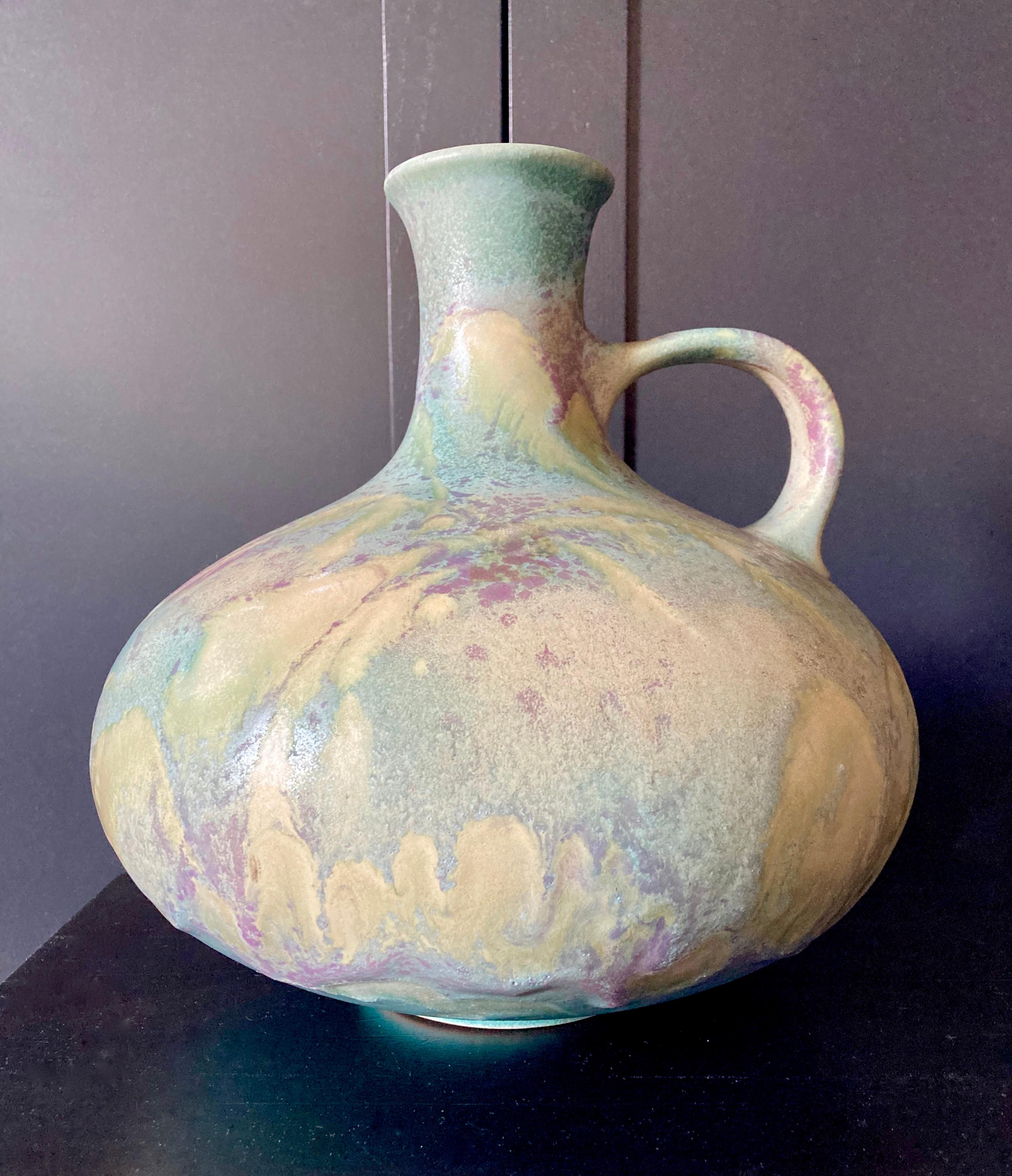 Allemand Grand vase en lave grasse allemande, moderne du milieu du siècle dernier, Ruscha Modèle 335 en vente