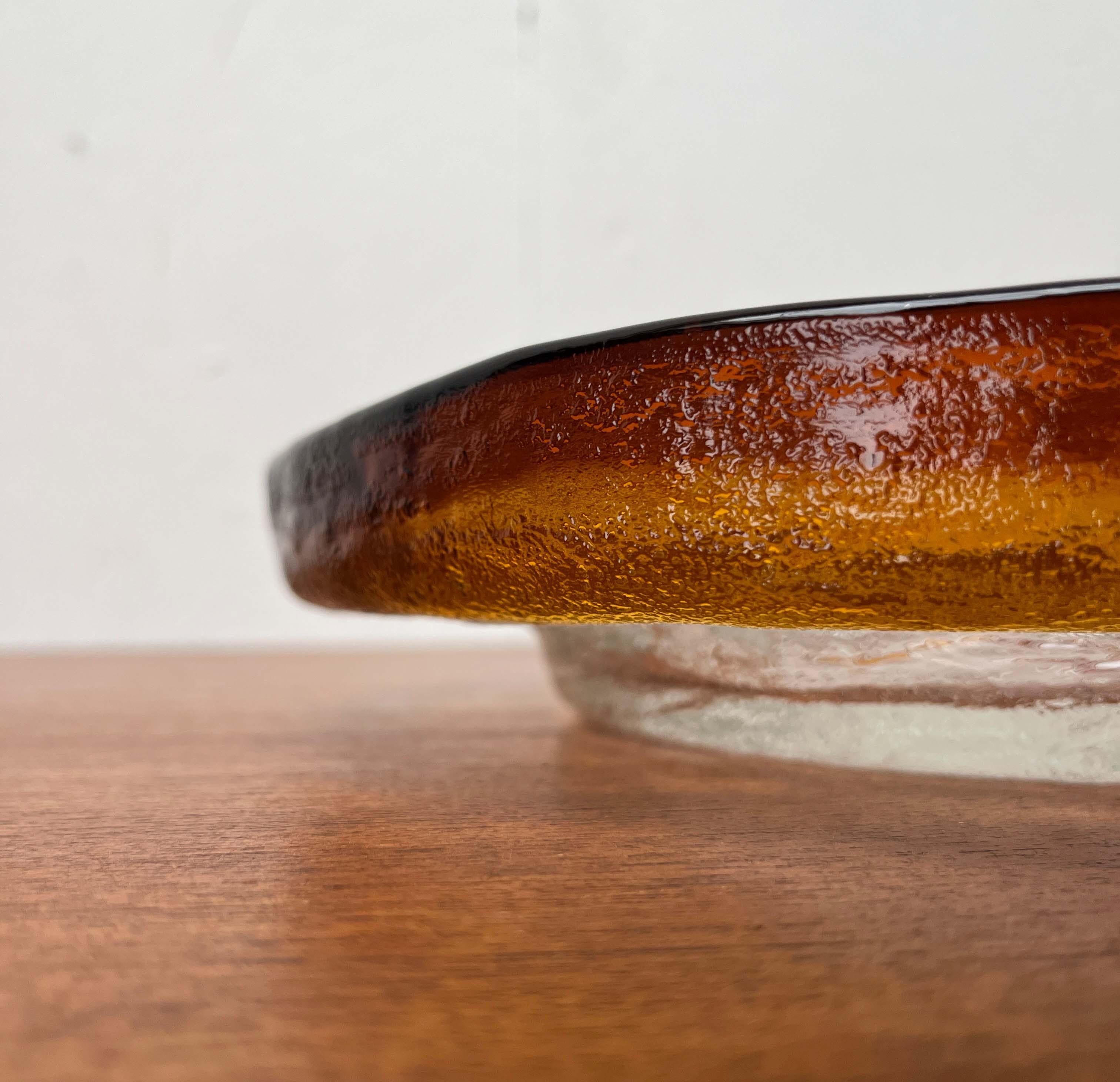 Große moderne Glasschale aus der Mitte des Jahrhunderts von Pertti Santalahti für Humppila, Finnland im Angebot 4