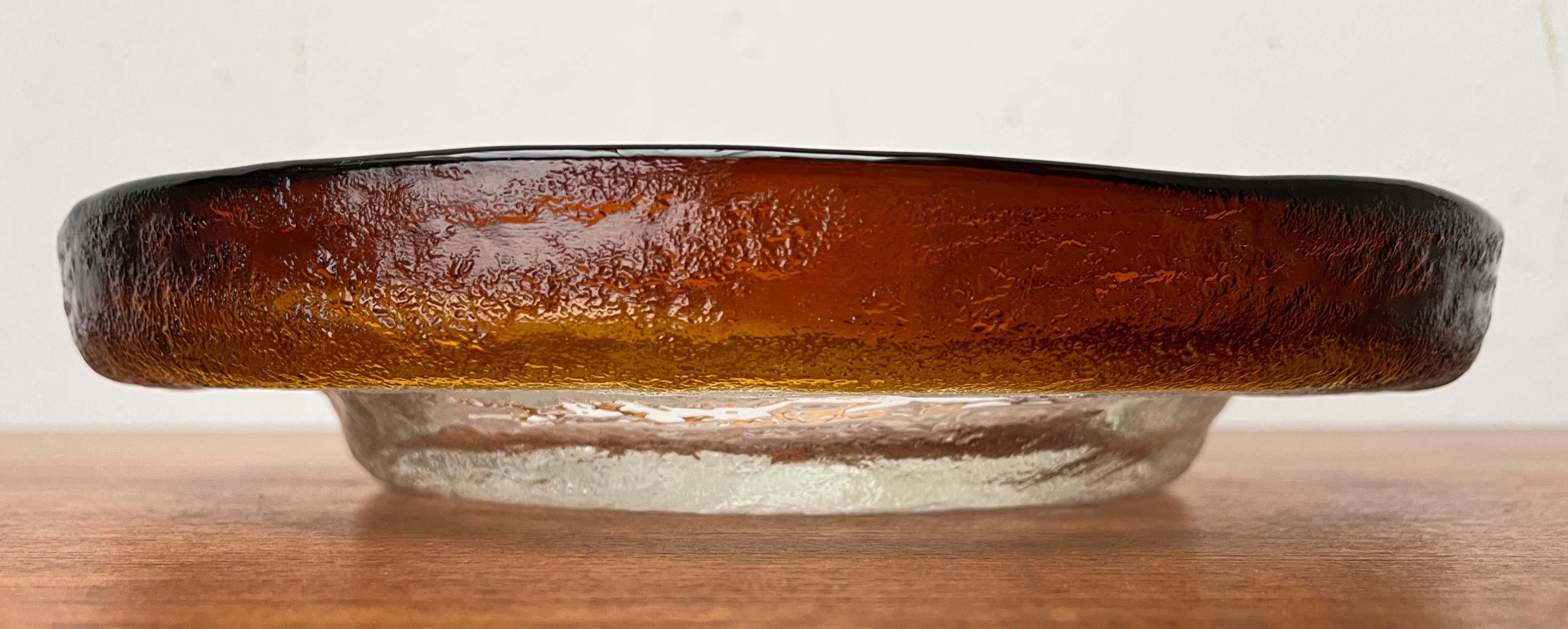 Große moderne Glasschale aus der Mitte des Jahrhunderts von Pertti Santalahti für Humppila, Finnland im Angebot 6