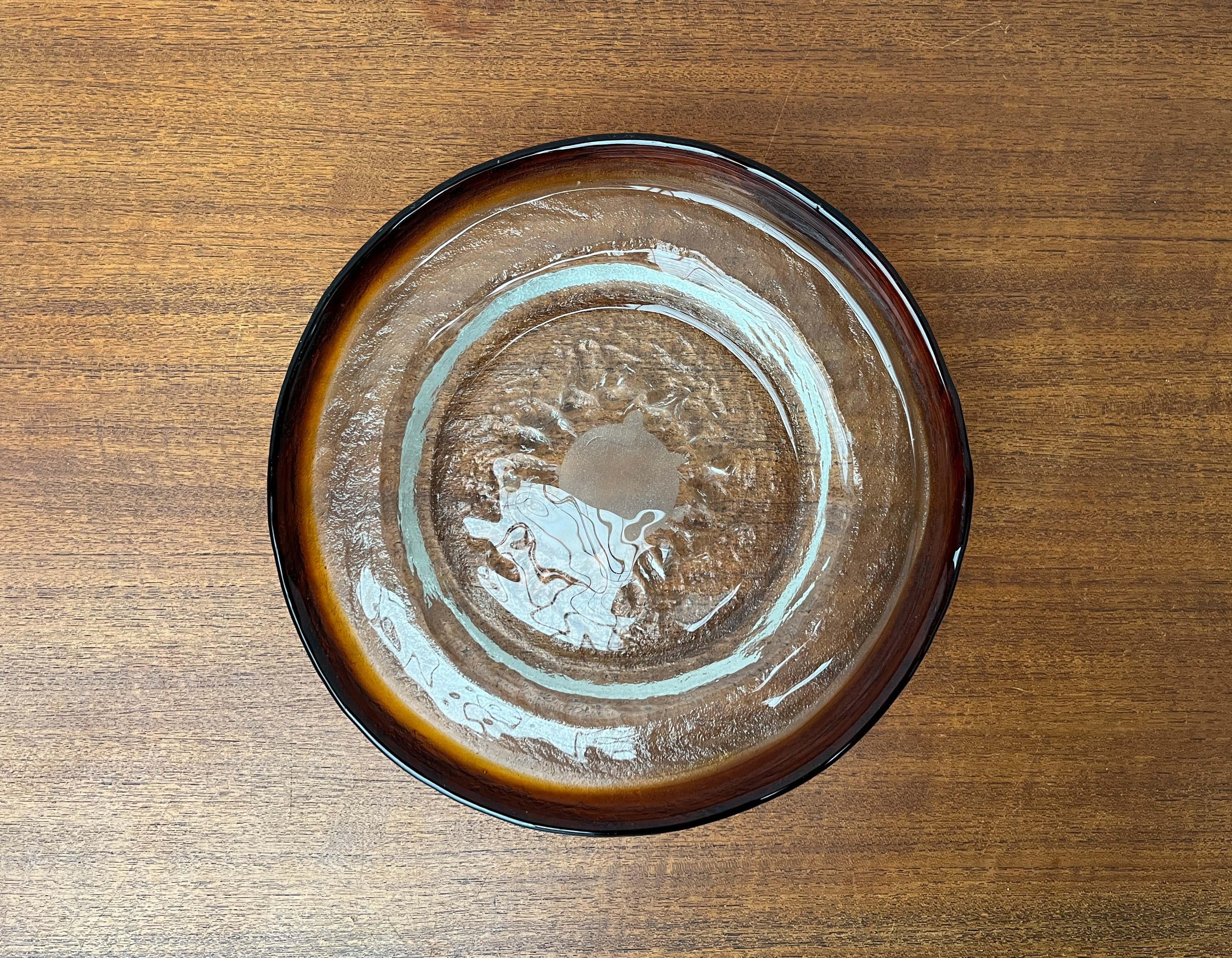 Große moderne Glasschale aus der Jahrhundertmitte von Pertti Santalahti für Humppila, Finnland, 1960er Jahre