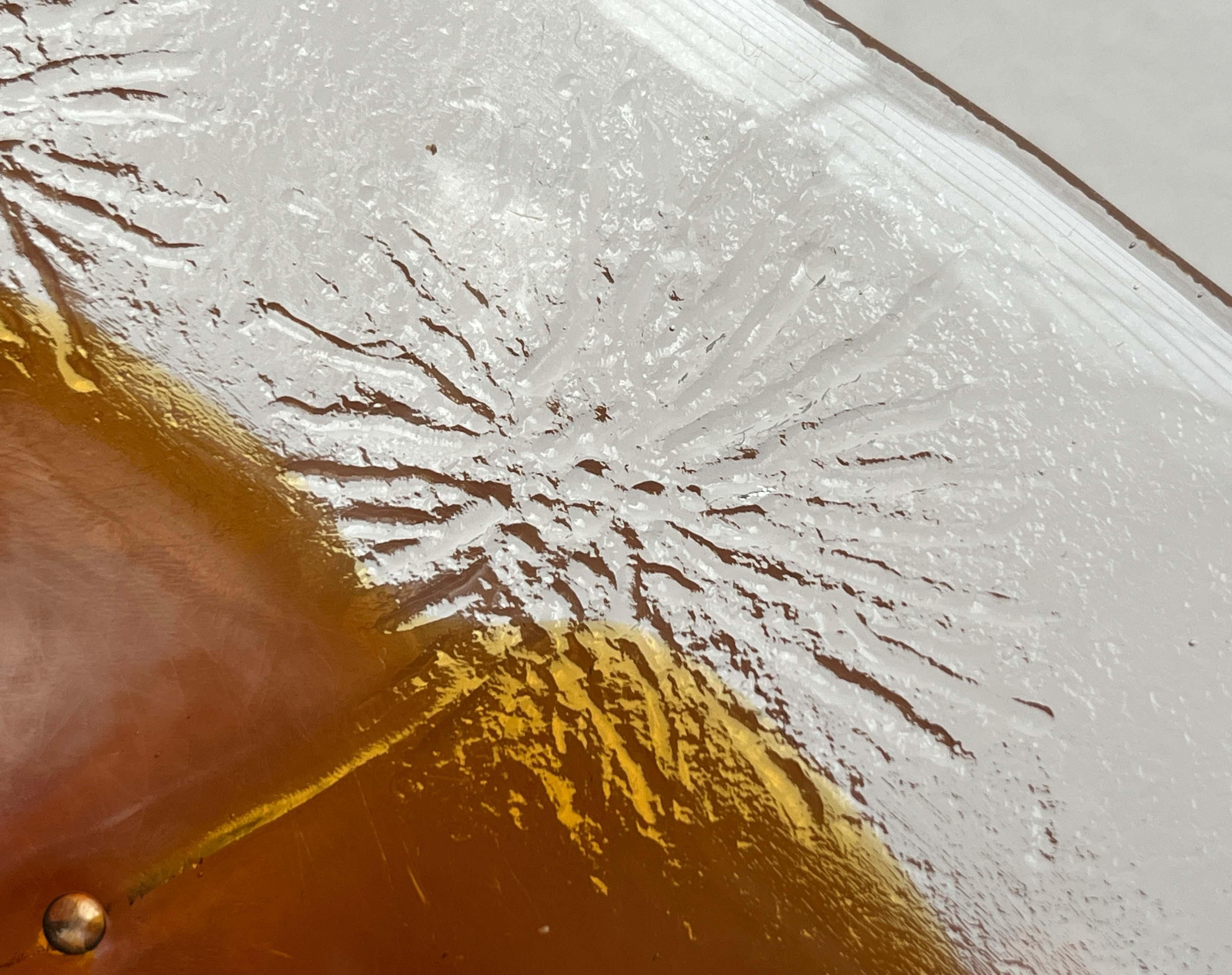 Gran cuenco de cristal moderno de mediados de siglo con diseño floral de Humppila, Finlandia en venta 2