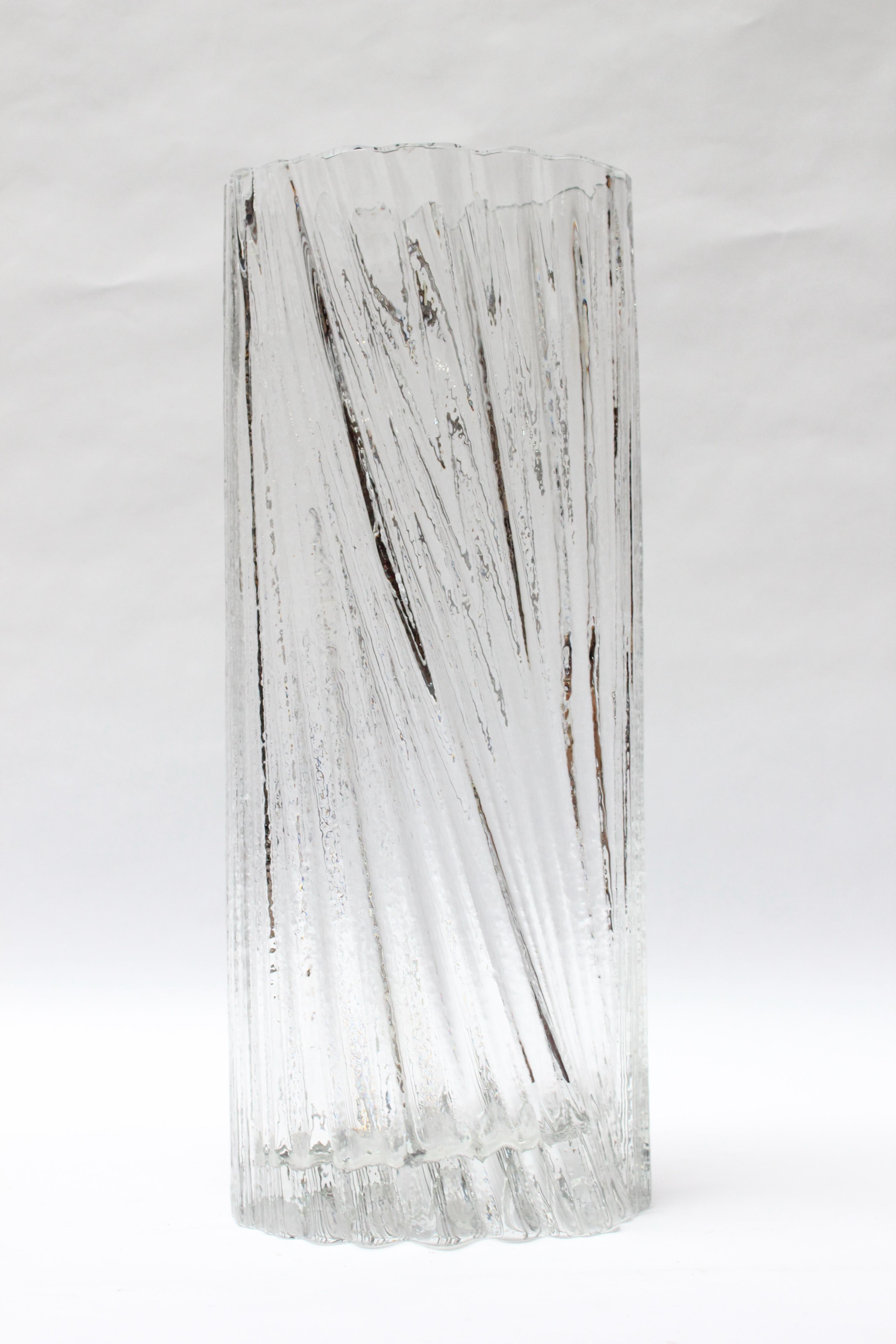 German Large Mid-Century Modern Glass Vase by Tapio Wirkkala For Sale