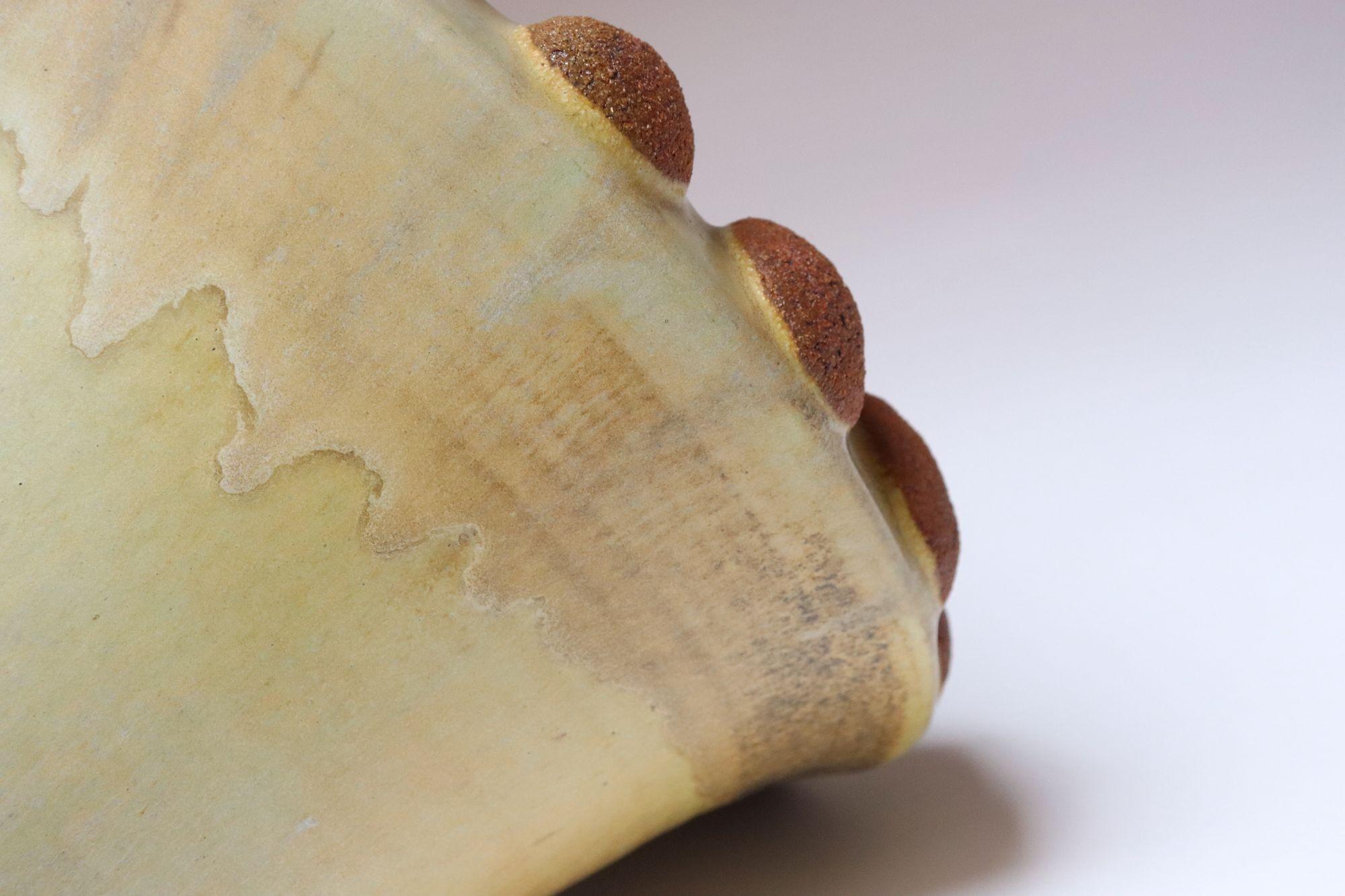 Großer glasierter Terrakotta-Pflanztopf mit Unterteller von Deanna Nichols aus der Jahrhundertmitte im Angebot 4