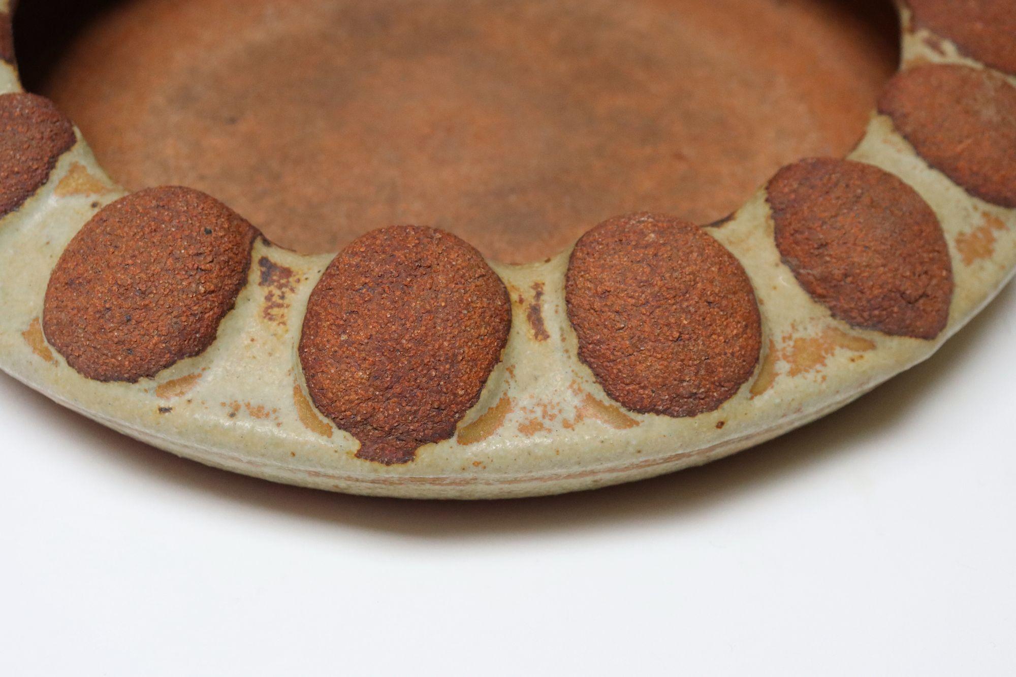 Großer glasierter Terrakotta-Pflanztopf mit Unterteller von Deanna Nichols aus der Jahrhundertmitte im Angebot 6