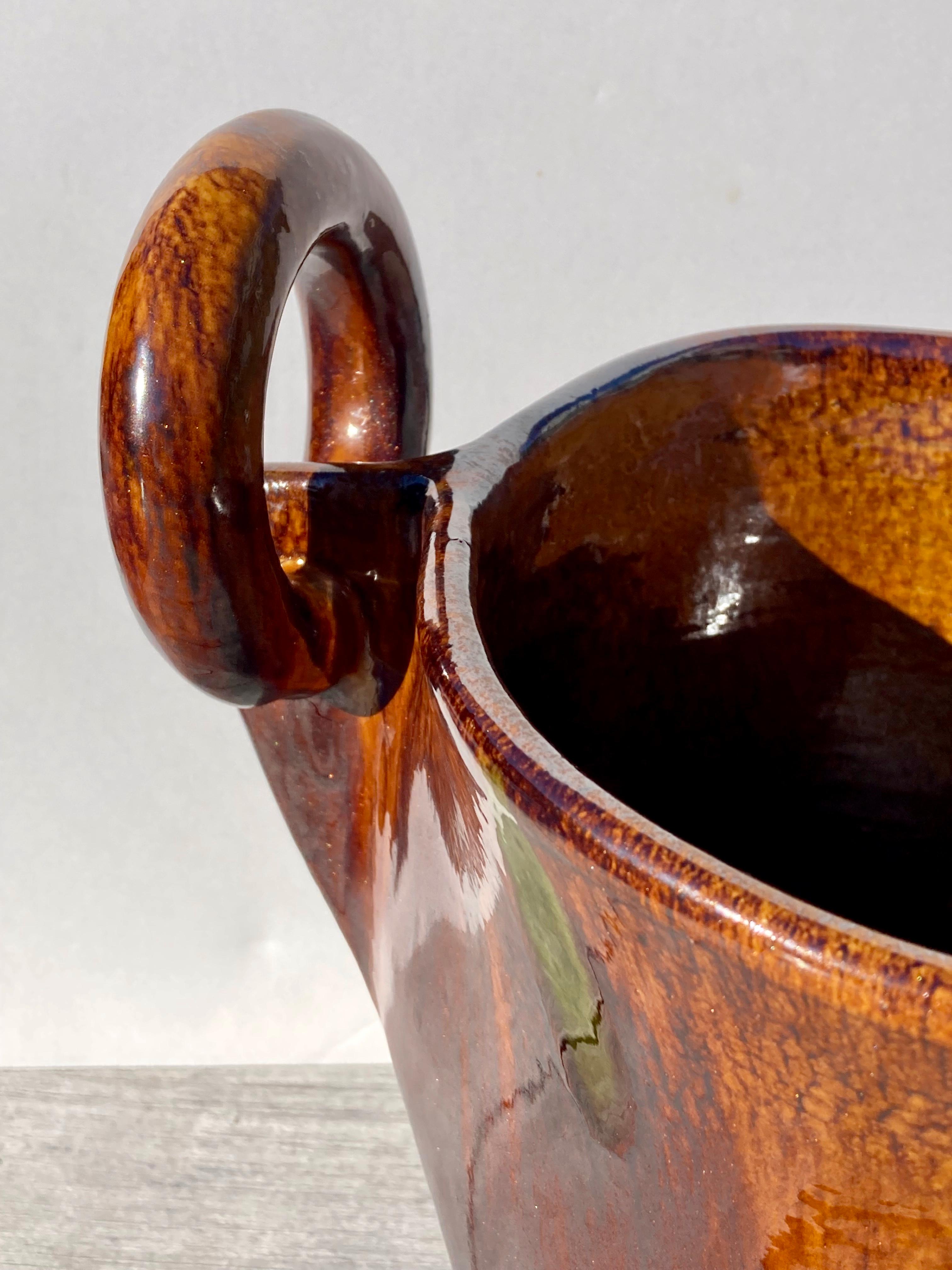 Large Mid-Century Modern Handmade Asymmetrical Studio Pottery Vase  For Sale 3