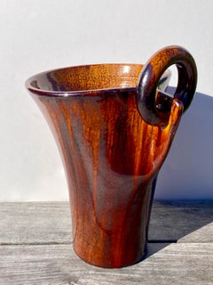 Large Mid-Century Modern Handmade Asymmetrical Studio Pottery Vase