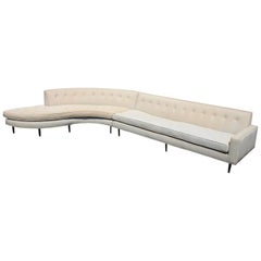 Grand canapé sectionnel Harvey Probber de style mi-siècle moderne, étiqueté