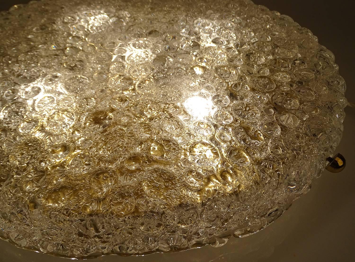  Large Murano Bubble Glass Flush Light   3