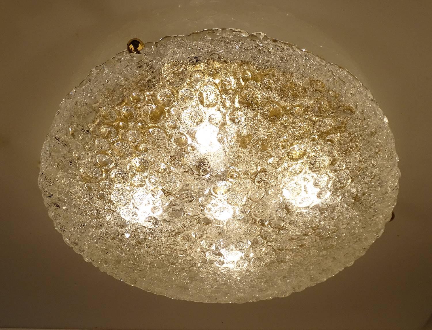  Large Murano Bubble Glass Flush Light   9