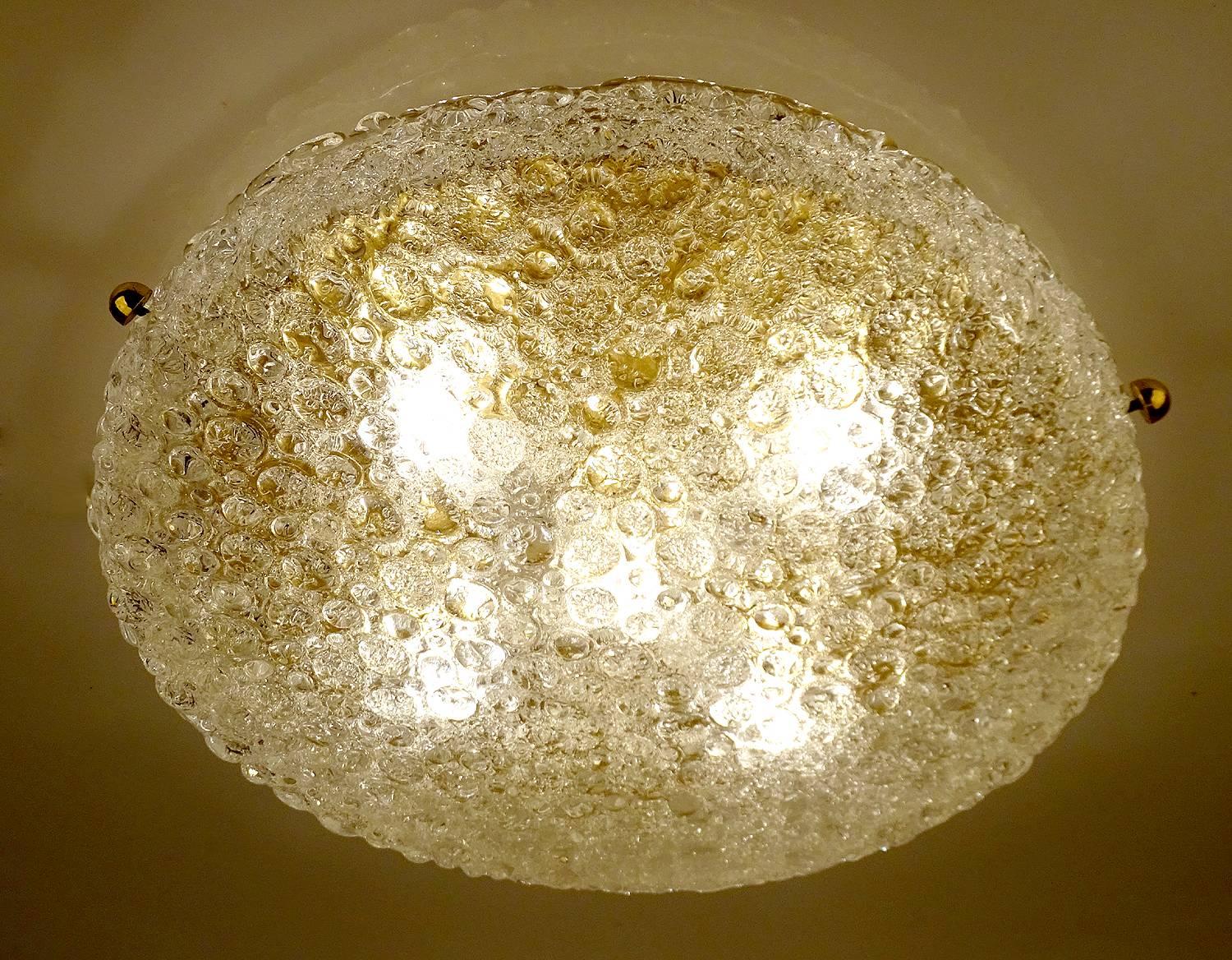  Large Murano Bubble Glass Flush Light   10