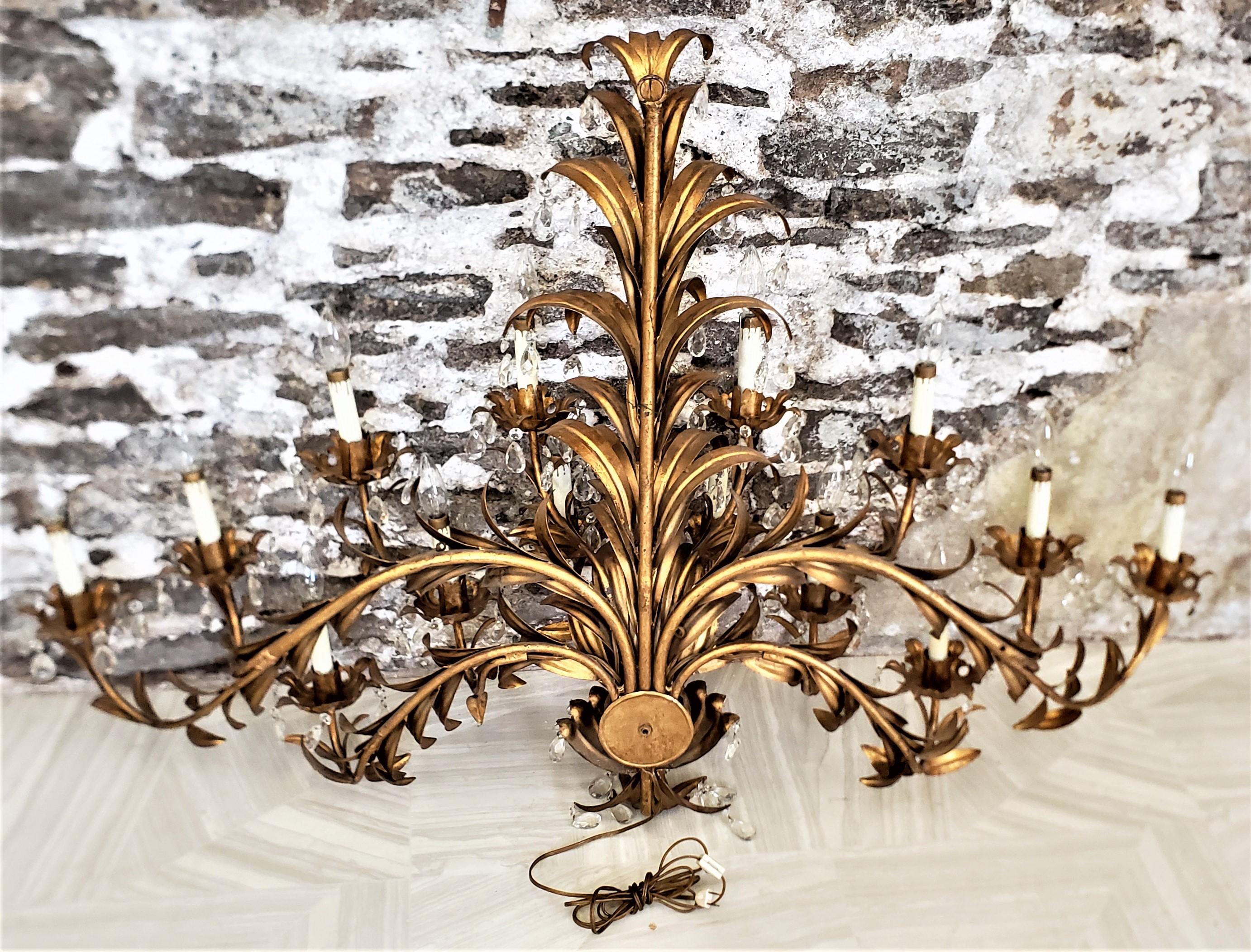 Large Mid-Century Modern Hollywood Regency Florentine Wall Sconce or Sculpture For Sale 8