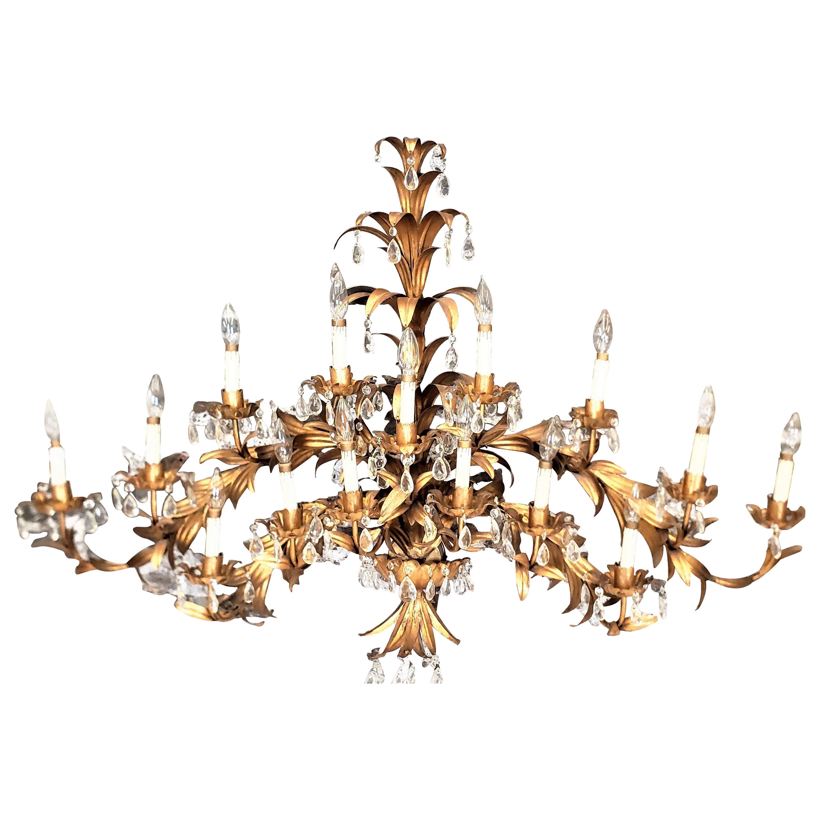 Large Mid-Century Modern Hollywood Regency Florentine Wall Sconce or Sculpture