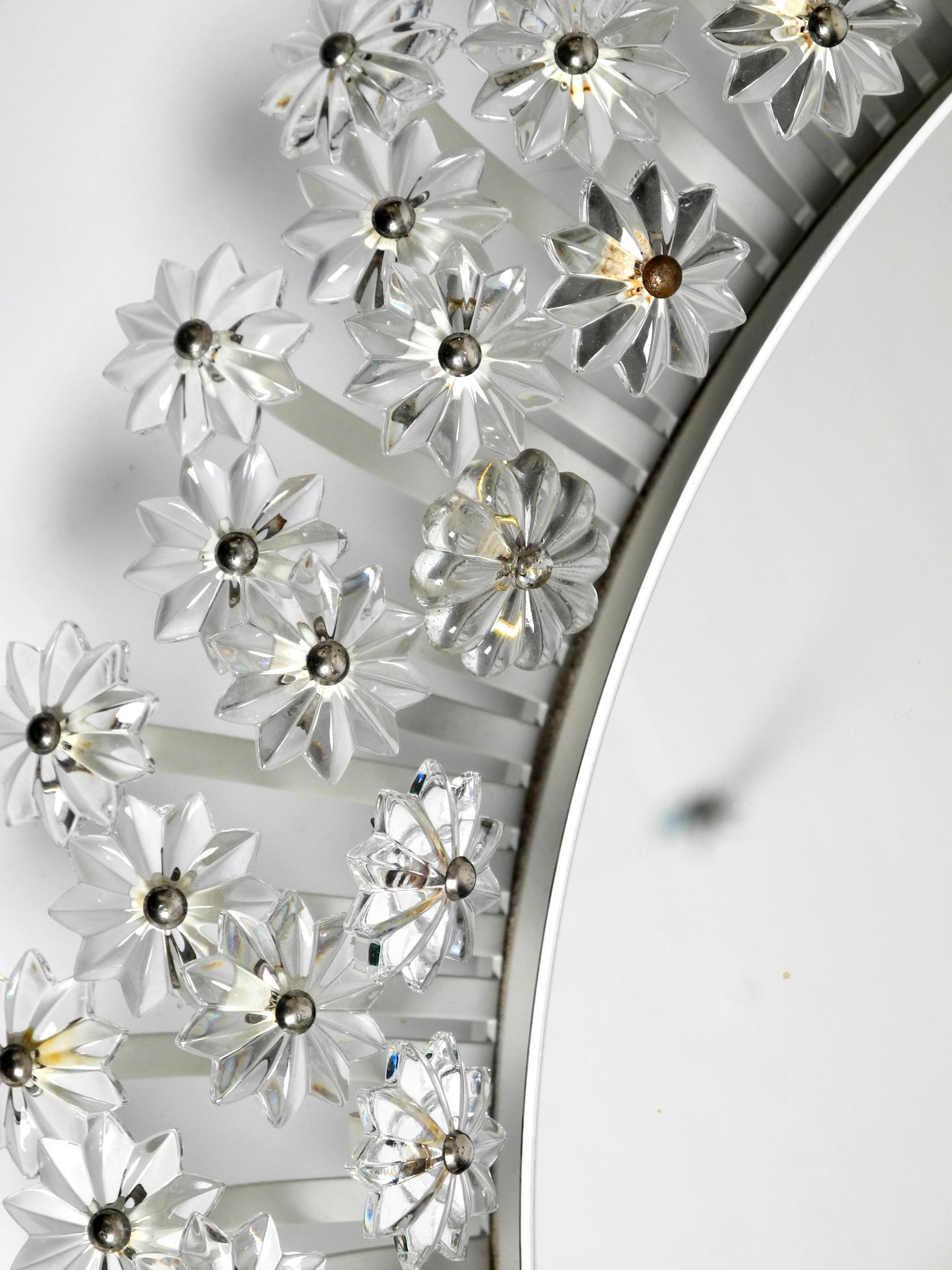 Grand miroir à fleurs éclairé, moderne du milieu du siècle, de Schöninger en vente 9