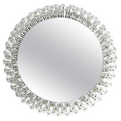 Large Mid-Century Modern Illuminated Floral Mirror by Schöninger