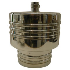 Large Mid-Century Modern Italian Silver Plated Ice Bucket, circa 1970