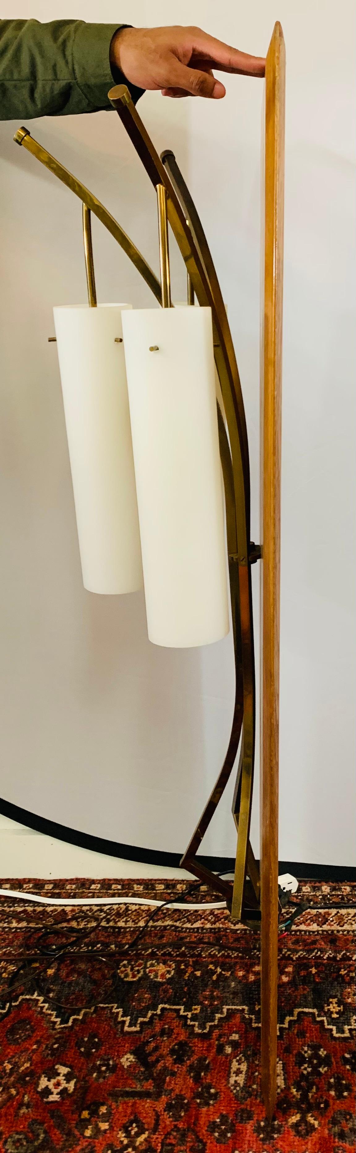 Large Mid-Century Modern Milk Glass Wall Light Fixture 6